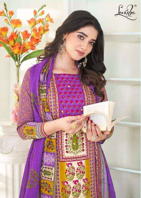 Levisha Bela Jam Cotton Dress Material 4 pcs Catalogue