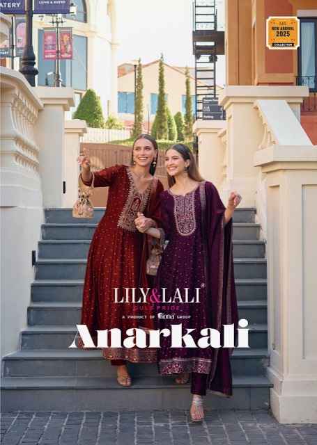 Lily & Lali Anarkali Vichitra Silk Kurti Combo 6 pcs Catalogue