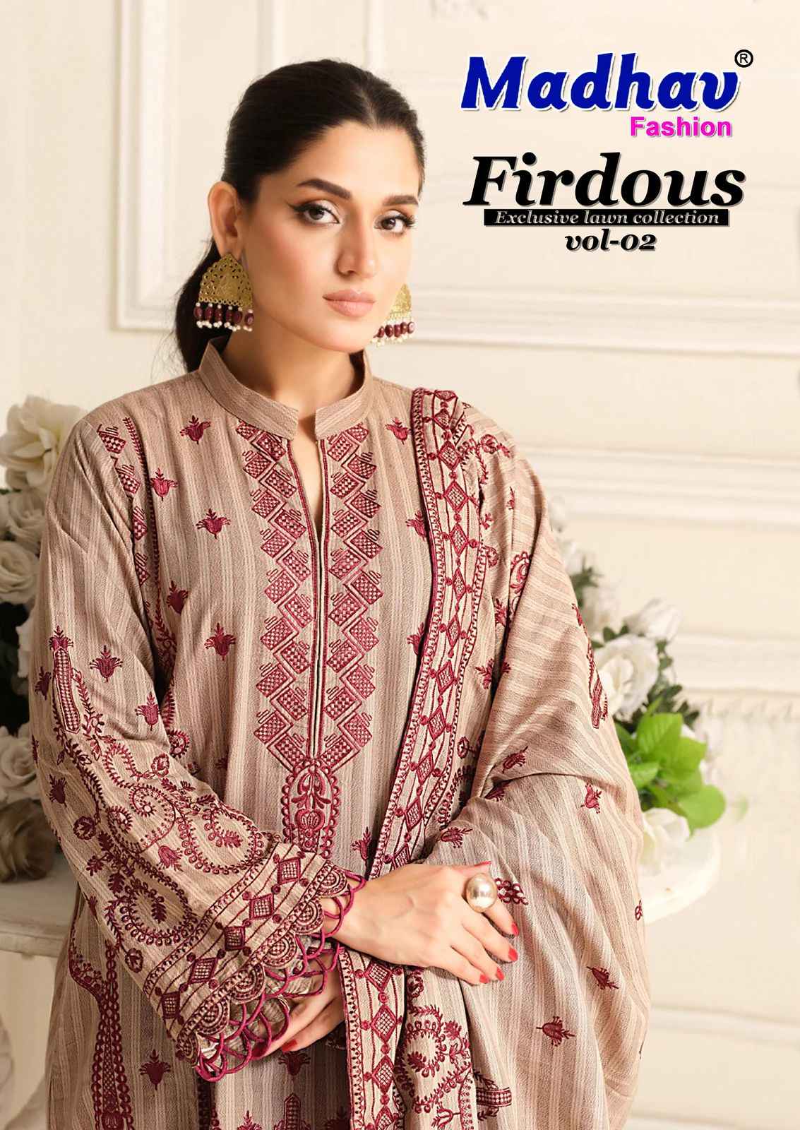 Madhav Fashion Firdous Vol 2 Cotton Dress Material 6 pcs Catalogue