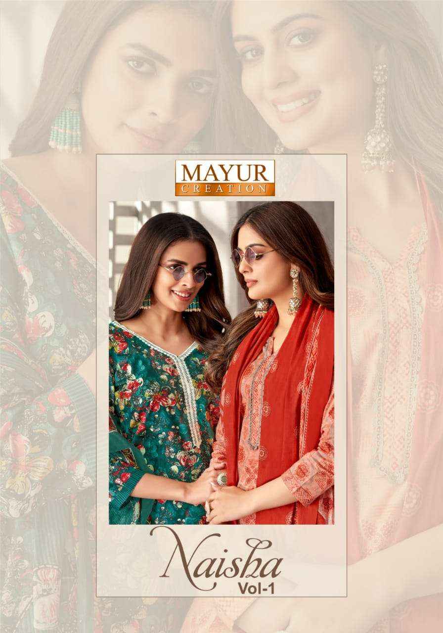 Mayur Creation Naisha Vol 1 Cotton Dress Material 10 pcs Catalogue