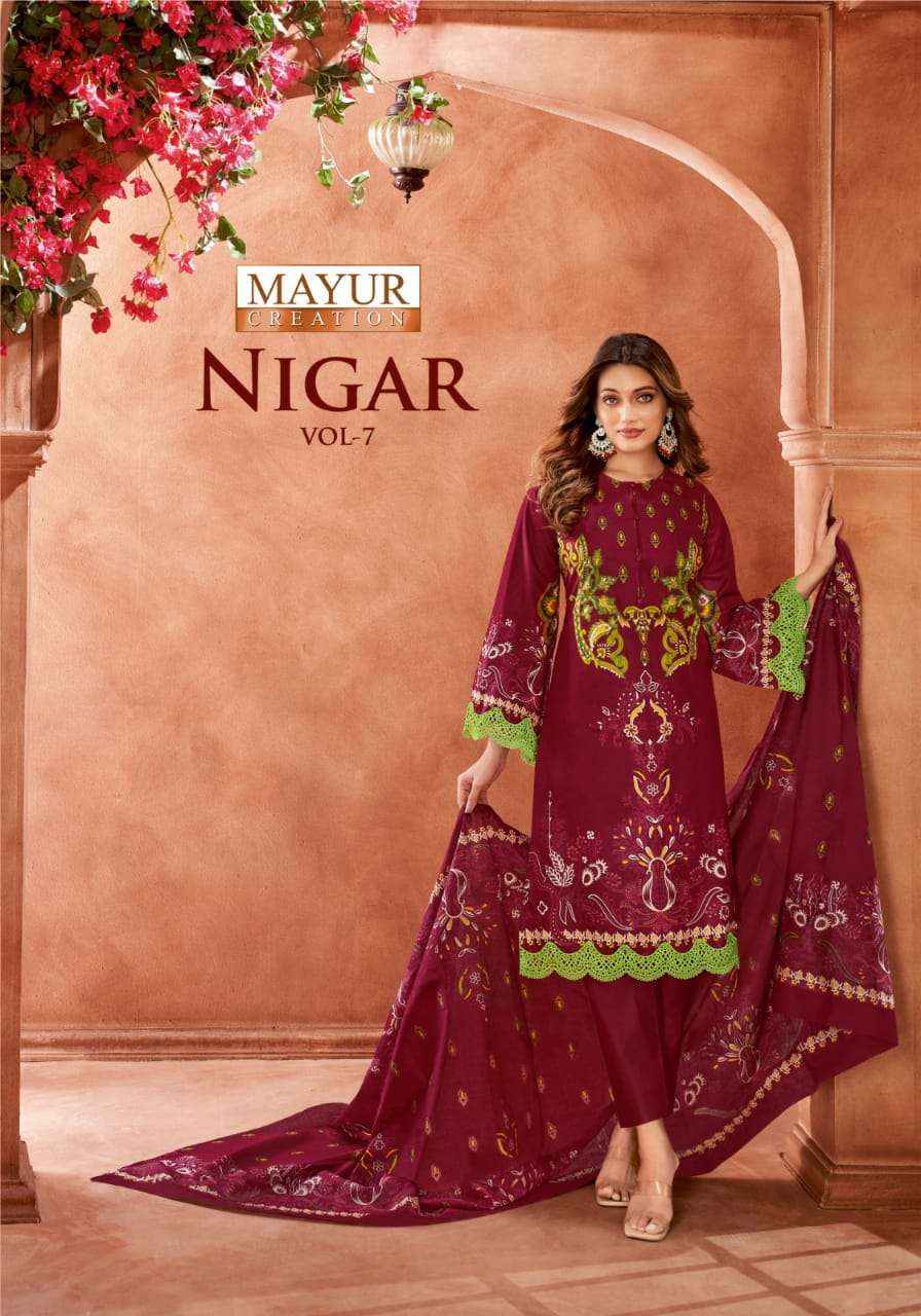 Mayur Creation Nigar Vol 7 Cotton Dress Material 8 pcs Catalogue