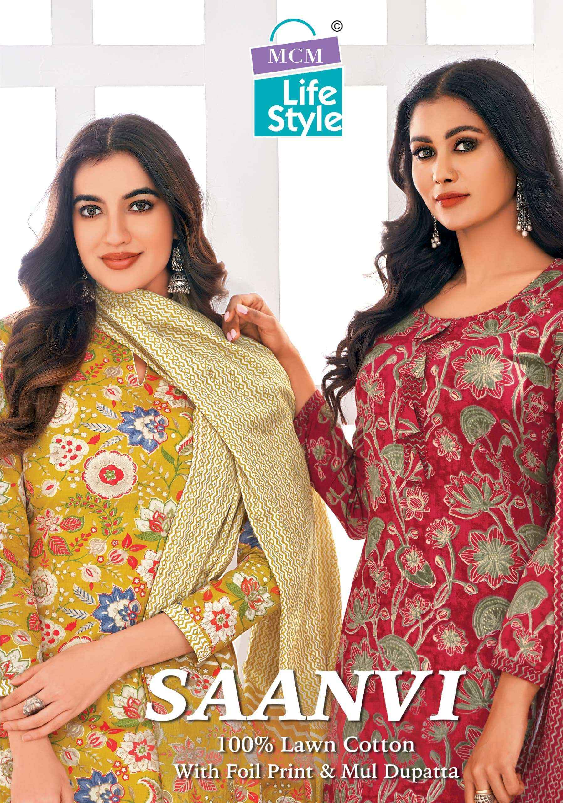 MCM Lifestyle Saanvi Lawn Cotton Dress Material 10 pcs Catalogue