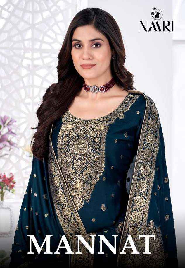 Naari Mannat Musline Jacquard Dress Material 4 pcs Catalogue