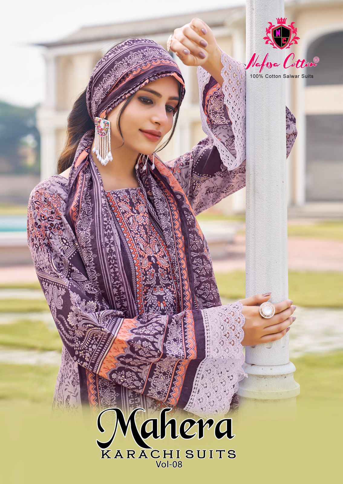 Nafisa Cotton Mahera Karachi Suits Vol 8 Cotton Dress Material 6 pcs Catalogue