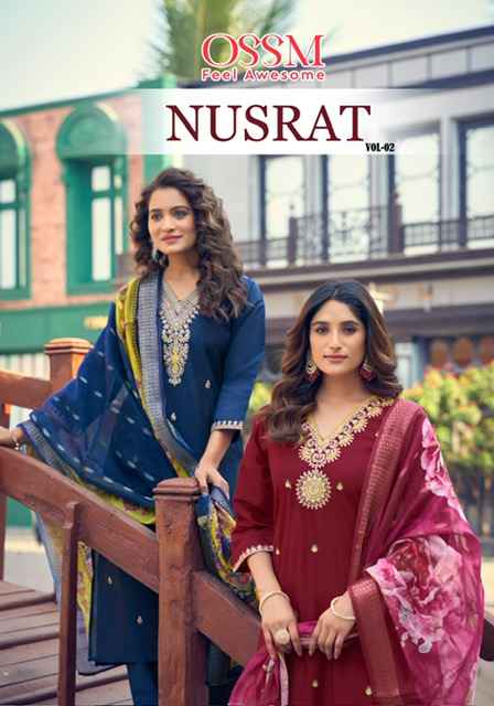 Ossm Nusrat Vol 2 Viscouse Kurti Combo 6 pcs Catalogue