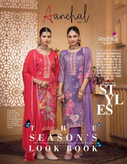 Radhika Lifestyle Aanchal Vol 1 Tissue Silk Kurti Combo 6 pcs Catalogue