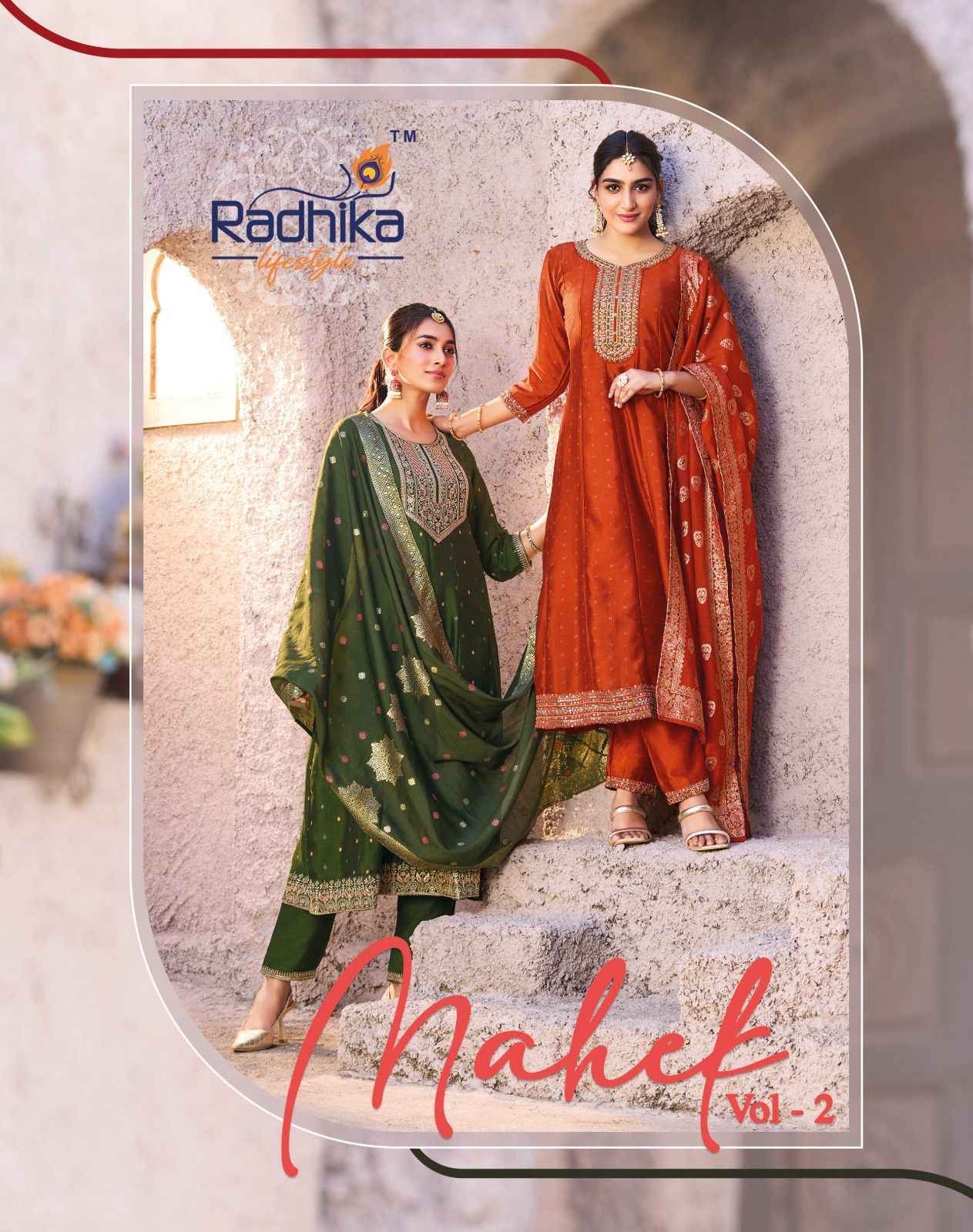 Radhika Lifestyle Mahek Vol 2 Vichitra Silk Kurti Combo 6 pcs Catalogue