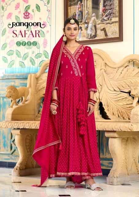 Rangoon Safar Silk Kurti Combo 4 pcs Catalogue