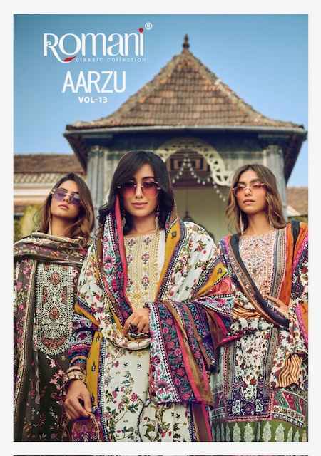 Romani Aarzu Vol 13 Cotton Dress Material 8 pcs Catalogue