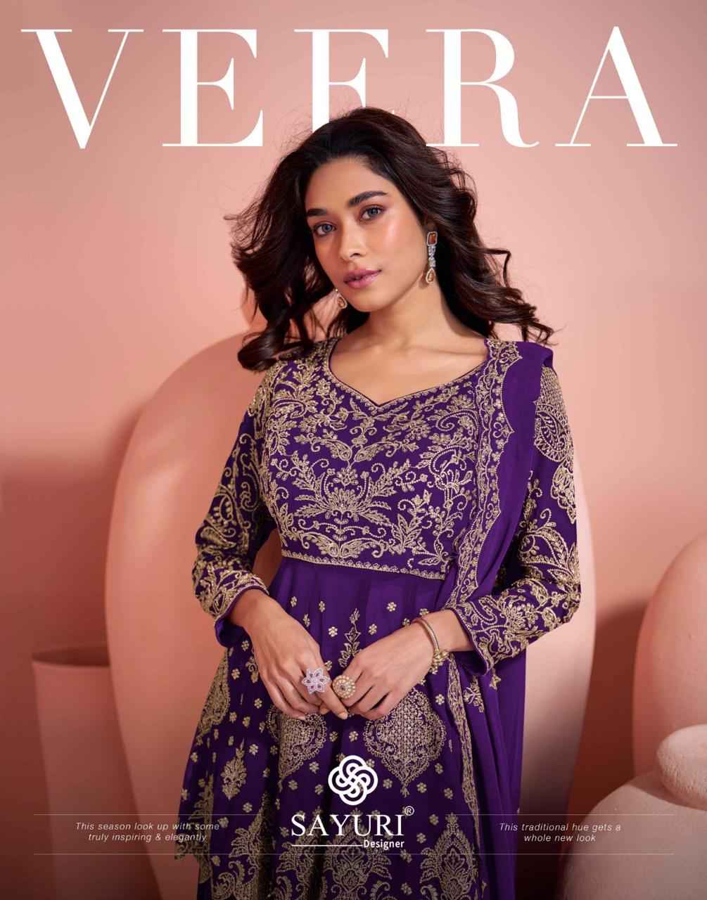 Sayuri Designer Veera Readymade Georgette Dress 3 pcs Catalogue