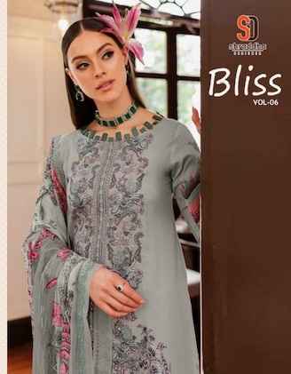 Shraddha Designer Bliss Vol 6 Lawn Cotton Dress Material 4 pcs Catalogue