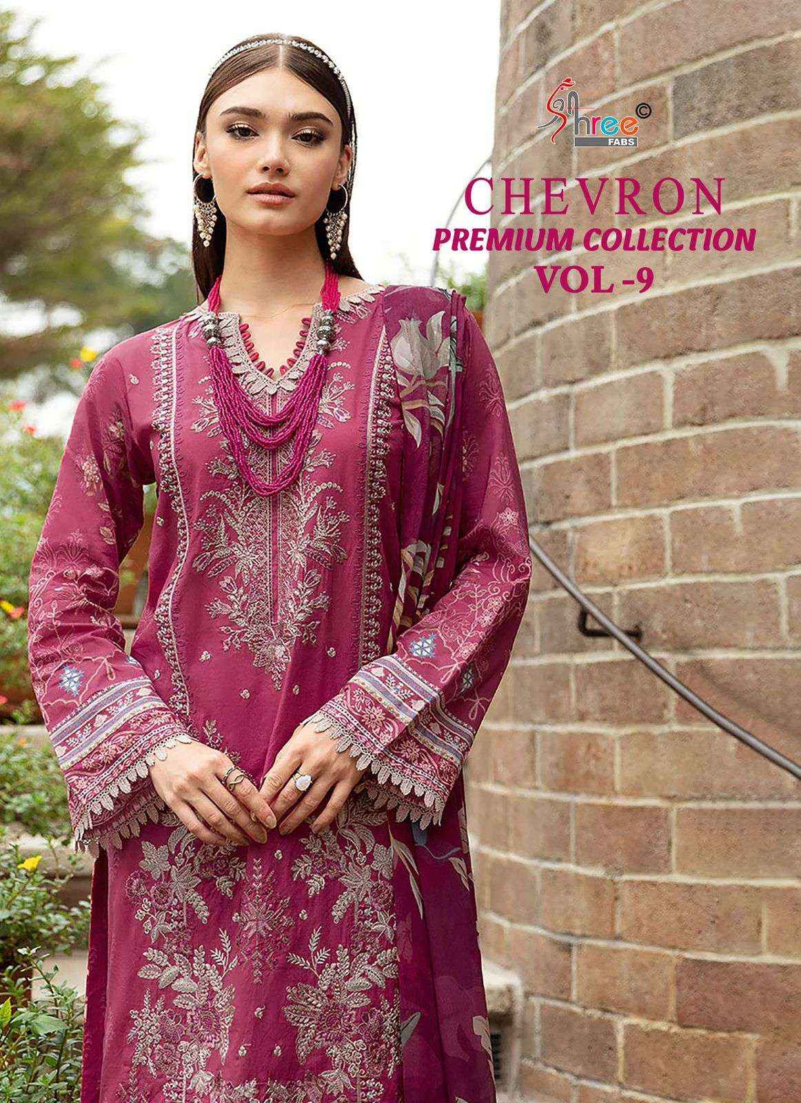 Shree Fabs Chevron Premium Collection Vol 9 Cotton Dress Material 8 pcs Catalogue