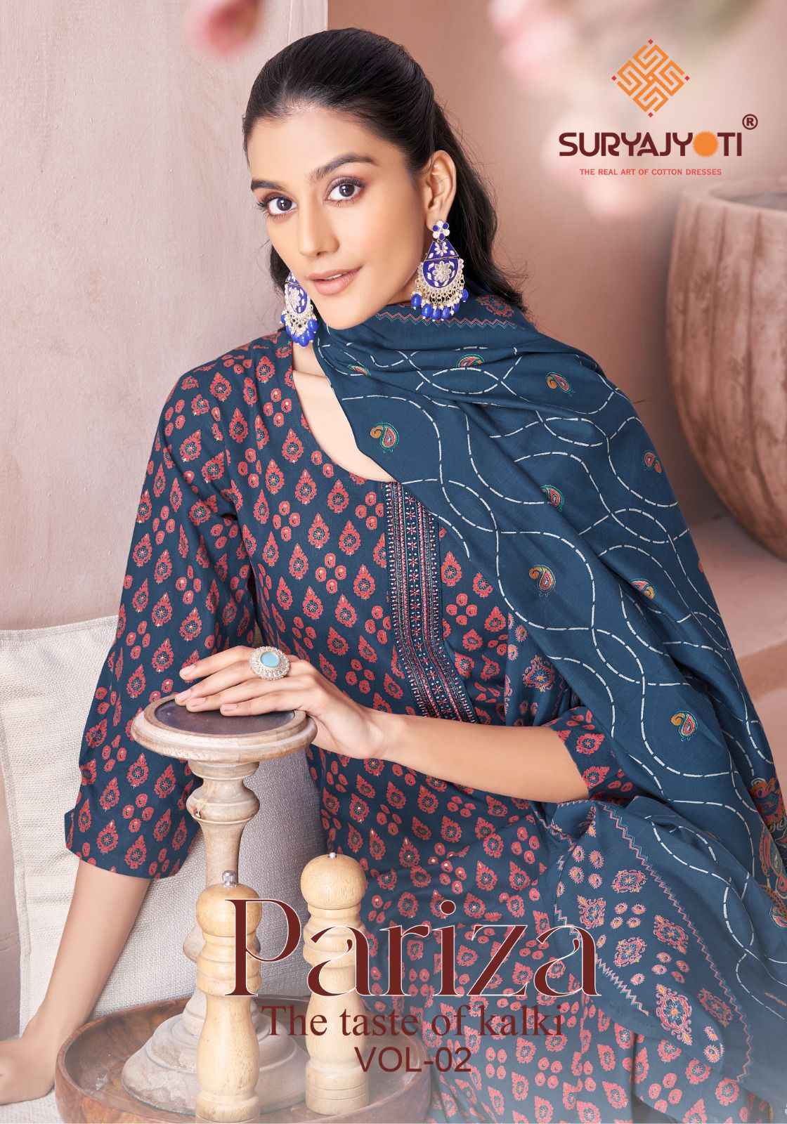 Suryajyoti Pariza Vol 2 Cotton Kurti Combo 8 pcs Catalogue