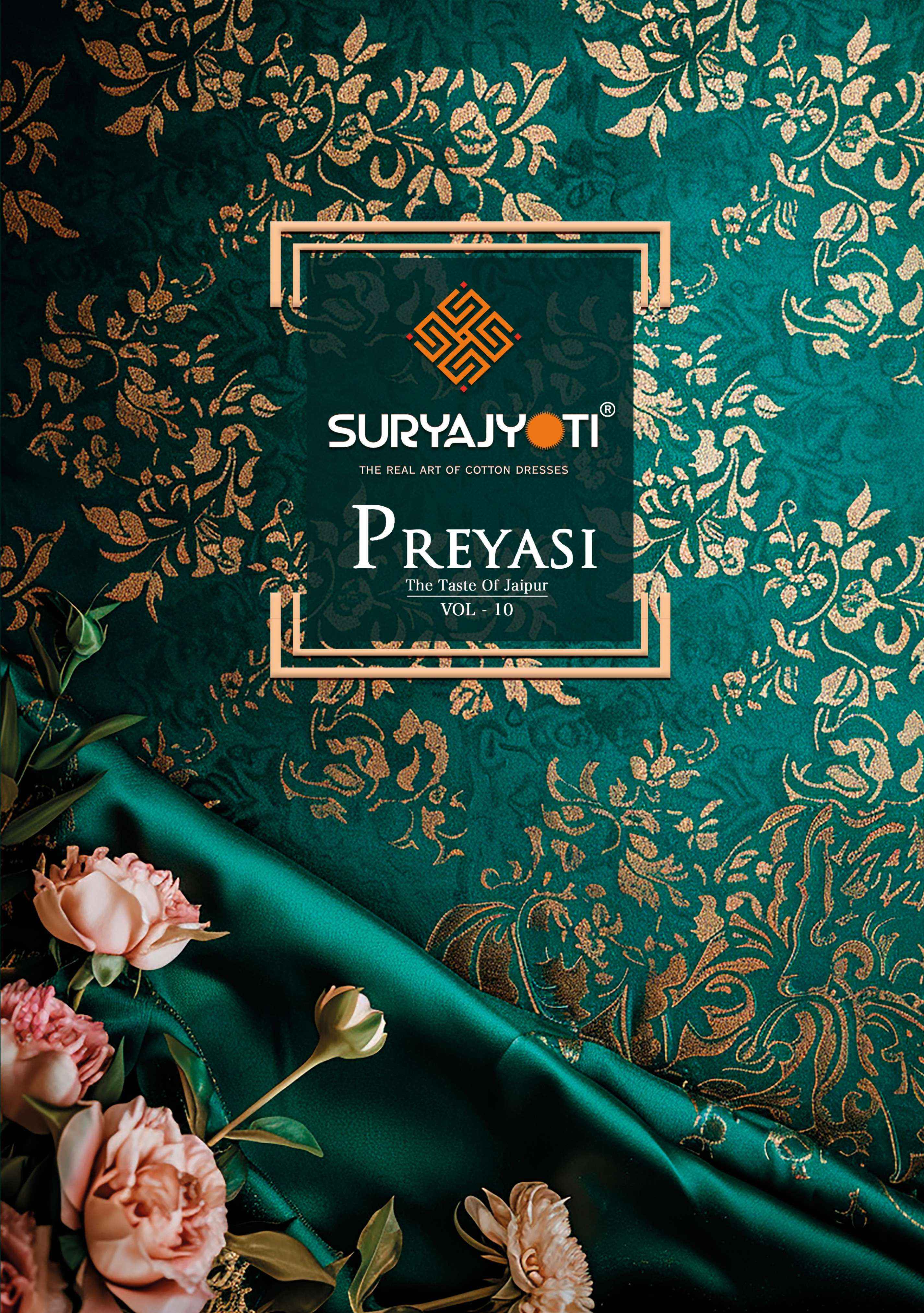 Suryajyoti Preyasi The Taste Of Jaipur Vol 10 Cotton Dress Material 10 pcs Catalogue