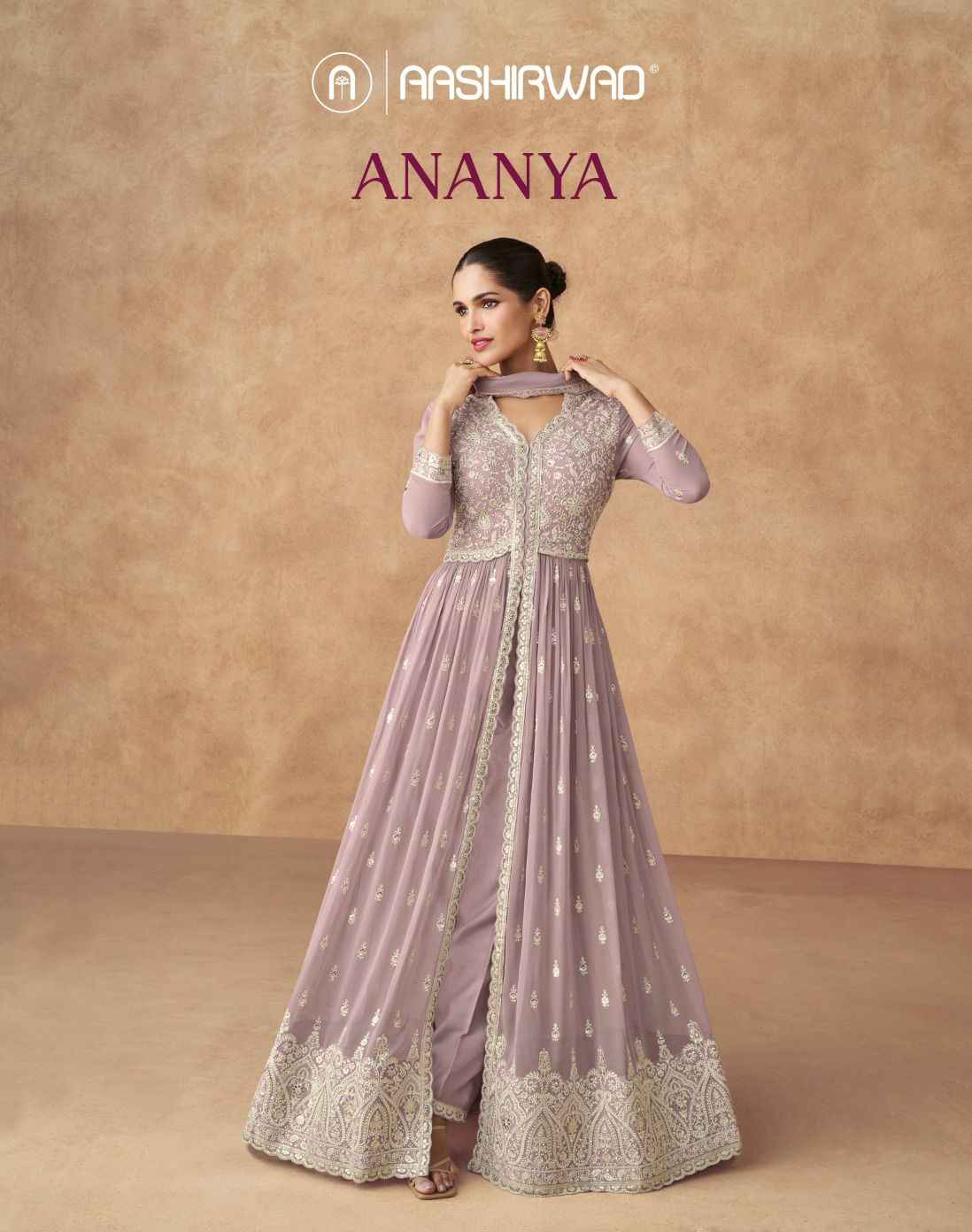 Aashirwad Creation Ananya Readymade Georgette Dress 3 pcs Catalogue