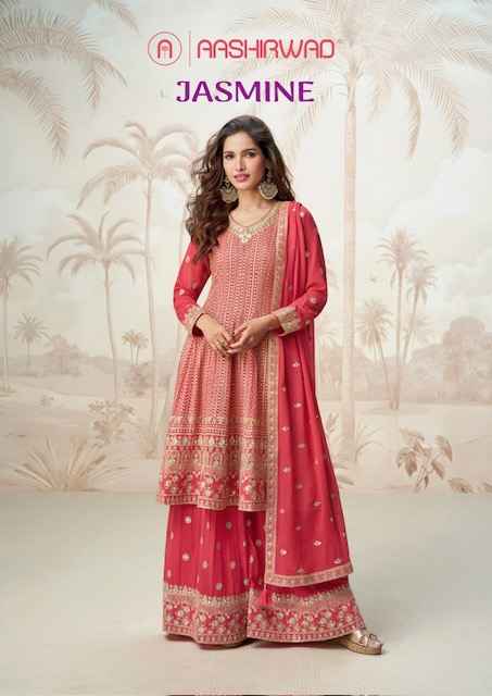Aashirwad Creation Jasmine Readymade Georgette Dress 3 pcs Catalogue
