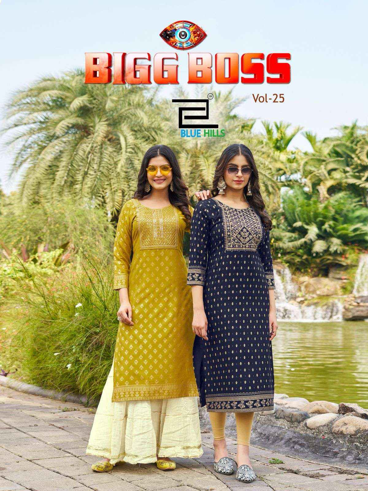 Blue Hills Bigg Boss Vol 25 Rayon Kurti 8 pcs Catalogue