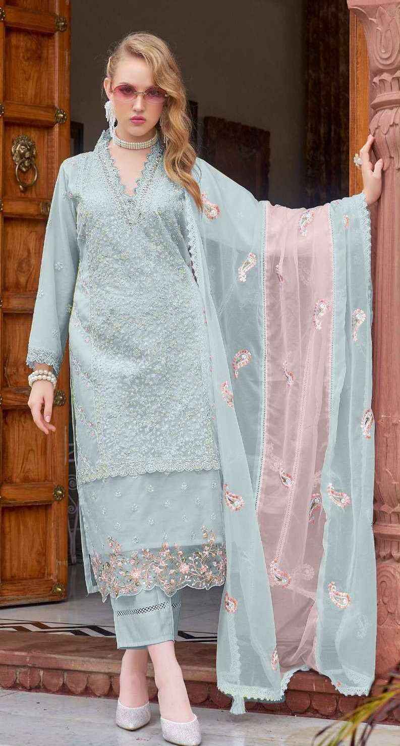 Fepic Crafted Needle Cn-317 Readymade Pakistani Style Organza Dress (3 pcs Catalogue)