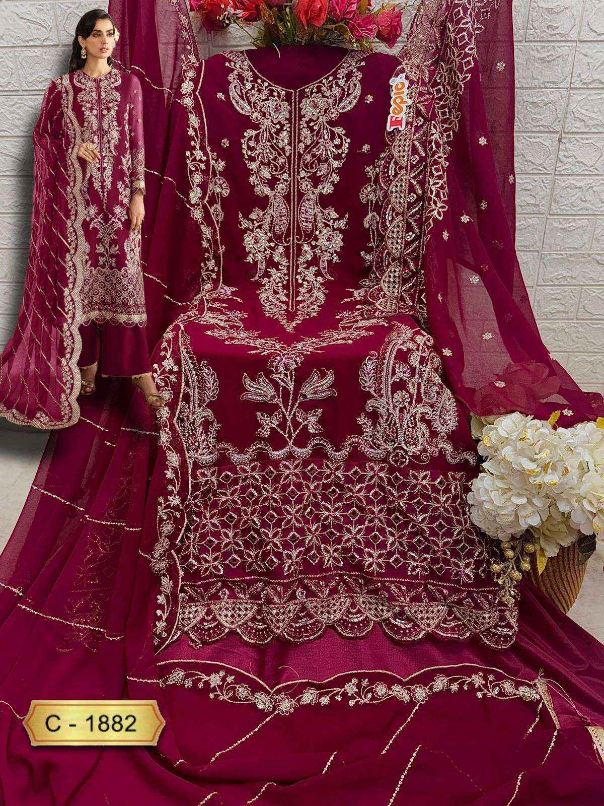 Fepic Rosemeen C-1882 Georgette Dress Material (3 pcs Catalogue)