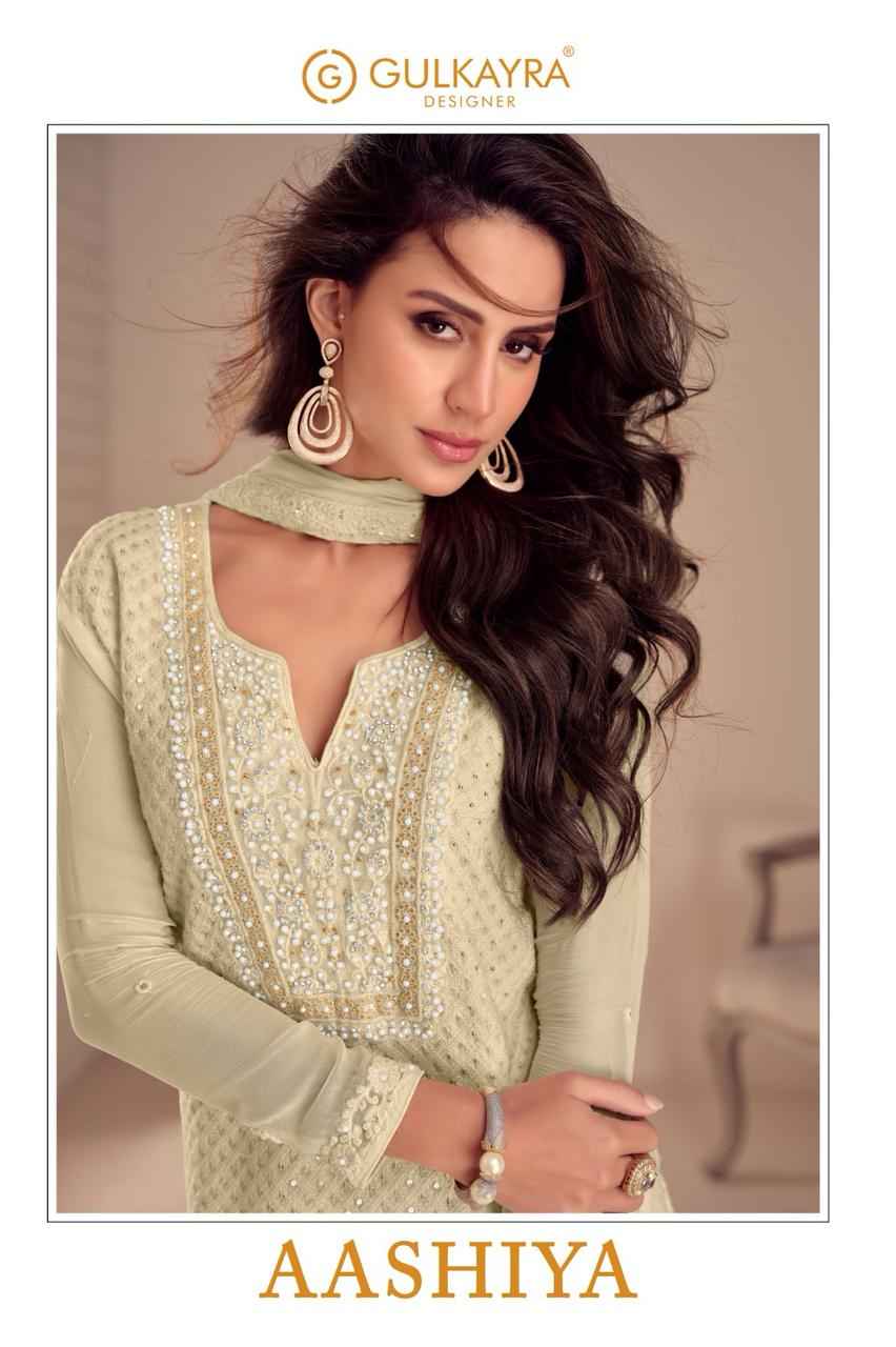 Gulkayra Designer Aashiya Georgette Dress Material 3 pcs Catalogue