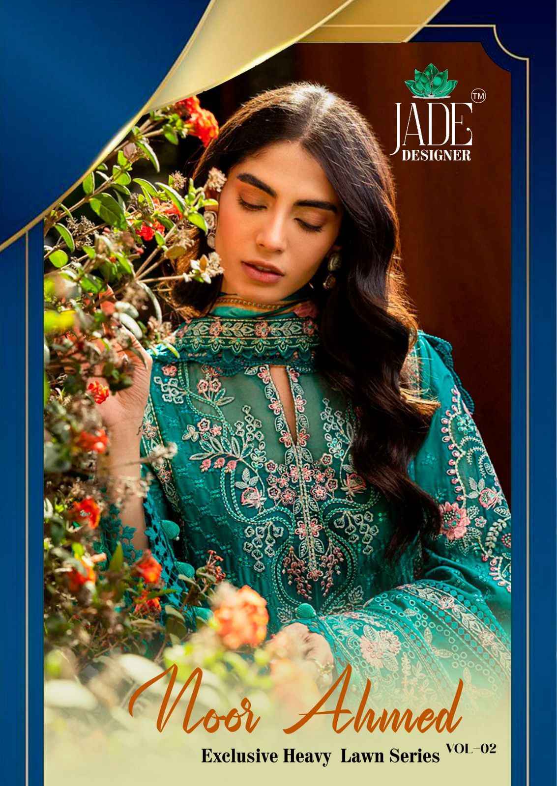 Jade Noor Aahmed Vol 2 Lawn Cotton Dress Material 6 pcs Catalogue