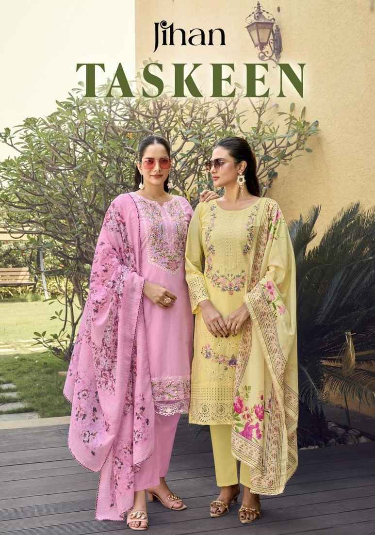 Jihan Taskeen Cotton Dress Material (6 pcs Catalogue)