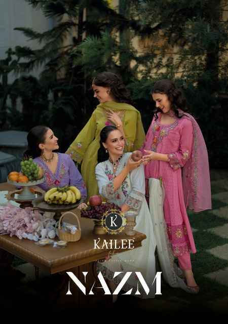 Kailee Fashion Nazm Cotton Readymade Suit (4 pcs Catalogue)