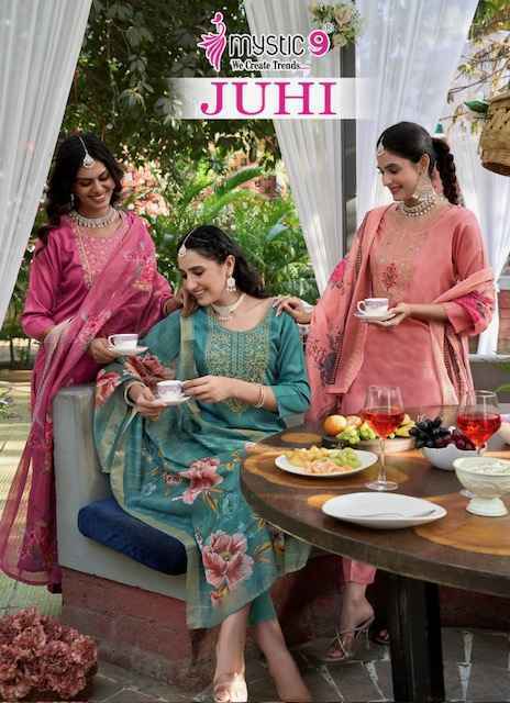 Mystic 9 Juhi Vol-1 Gaji Silk Readymade Suit (8 pcs Catalogue)