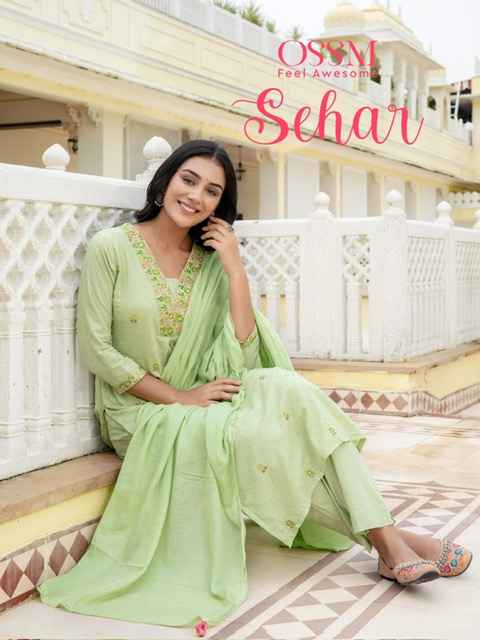 Ossm Sehar Jacquard Kurti Combo 6 pcs Catalogue