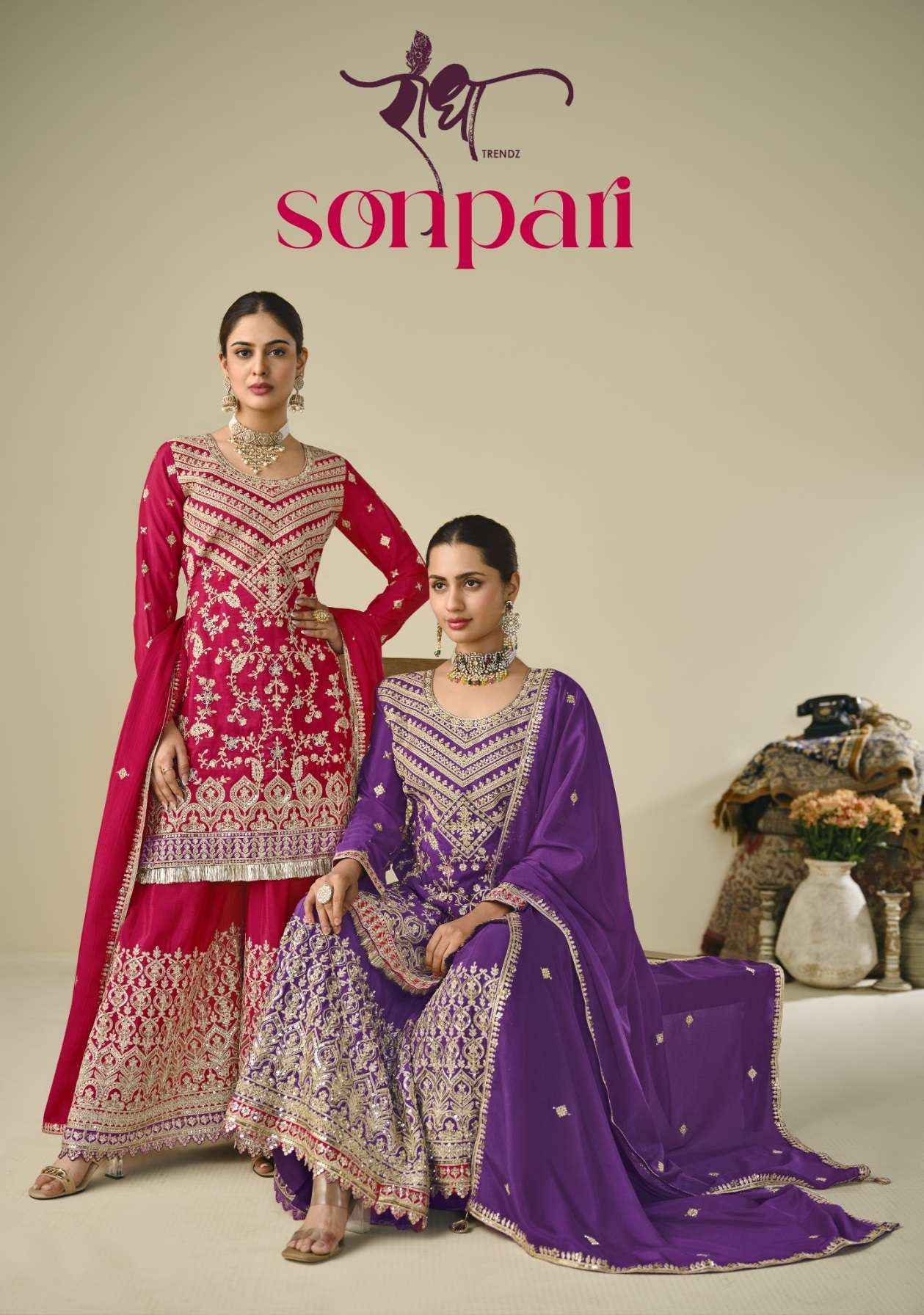 Radha Trendz Sonpari Readymade Chinon Dress (4 pcs Catalogue)