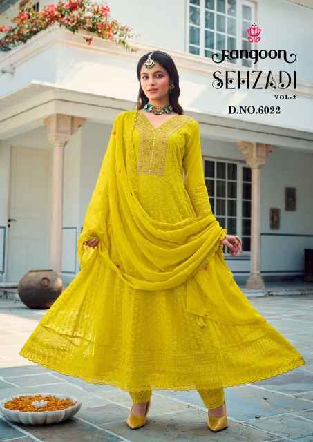 Rangoon Sehzadi Vol-2 Schiffli Georgette Readymade Suit (4 pcs Catalogue)