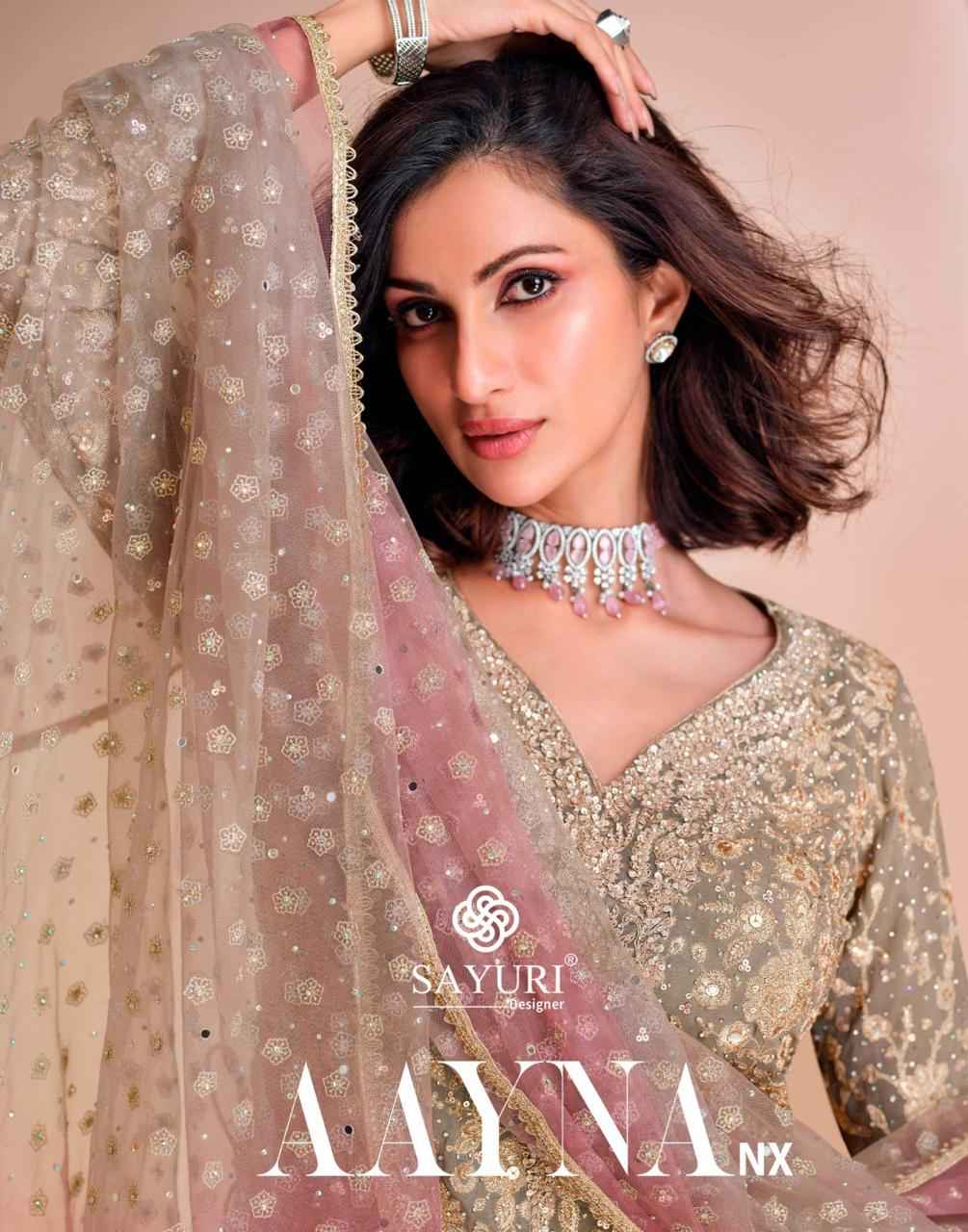 Sayuri Designer Aayna Nx Readumade Georgette Dress 2 pcs Catalogue