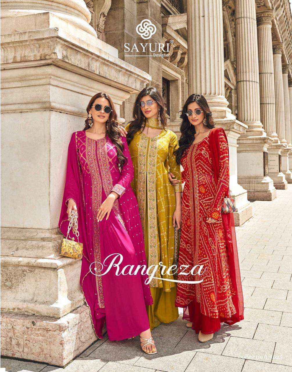 Sayuri Designer Rangreza Readymade Georgette Dress (3 pcs Catalogue)