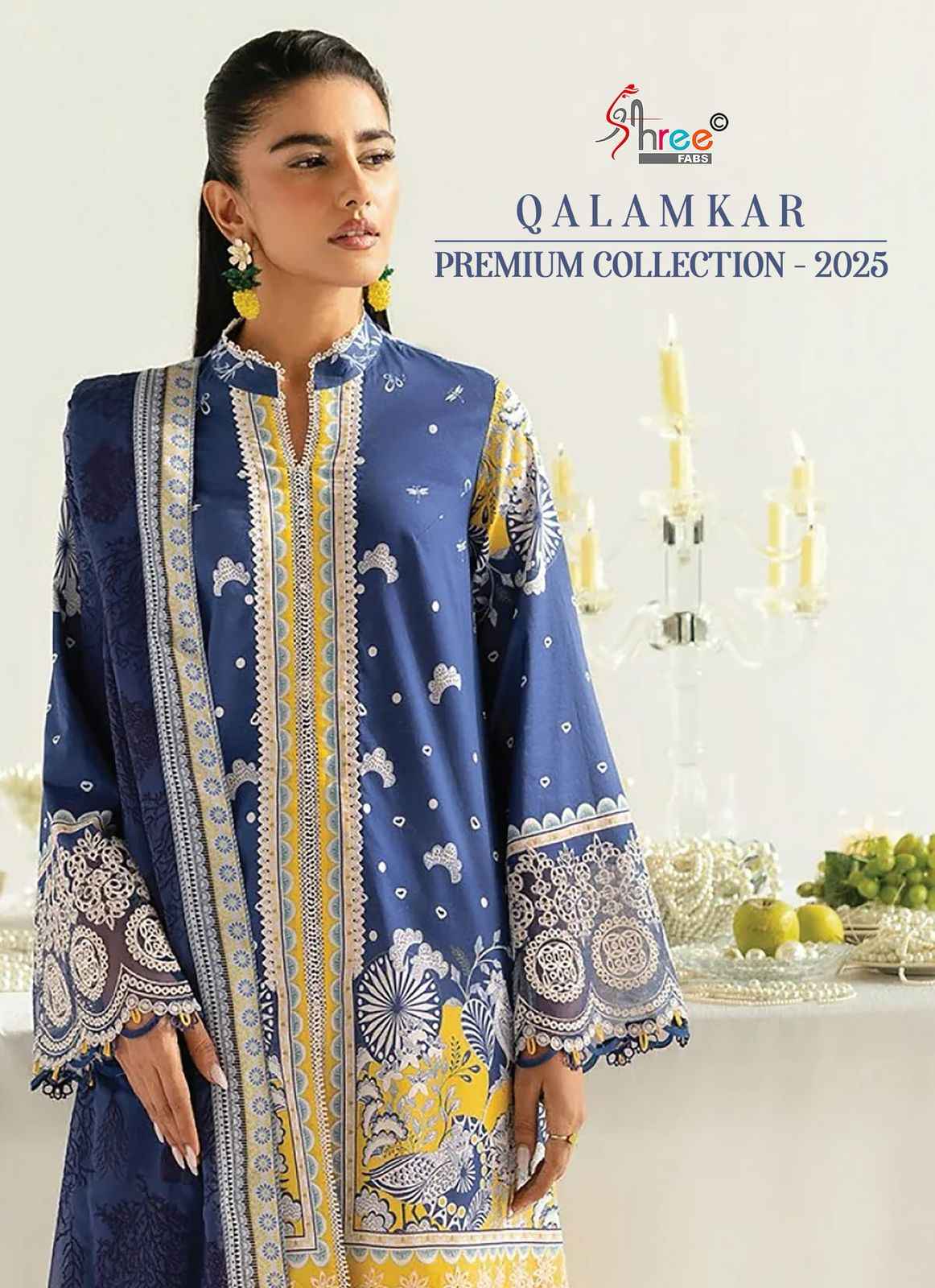 Shree Fabs Qalamkar Premium Collection 2025 Cotton Dress Material 7 pcs Catalogue