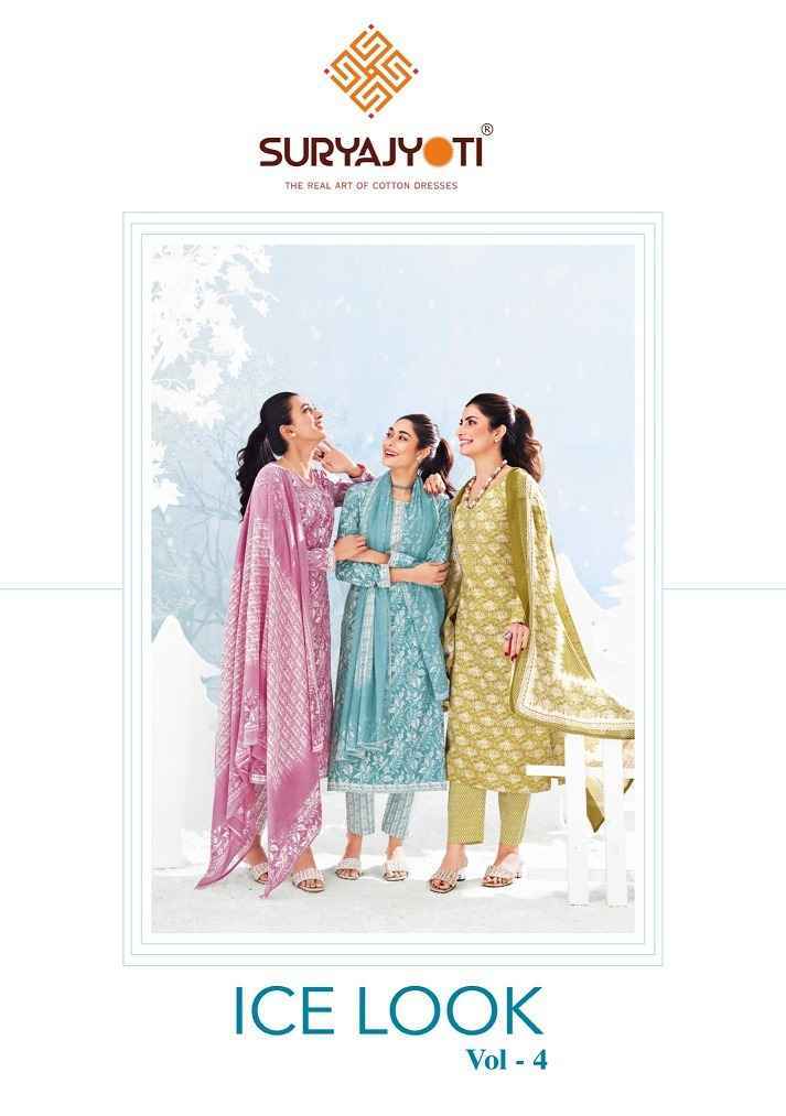 Suryajyoti Ice Look Vol 4 Cotton Dress Material 8 pcs Catalogue