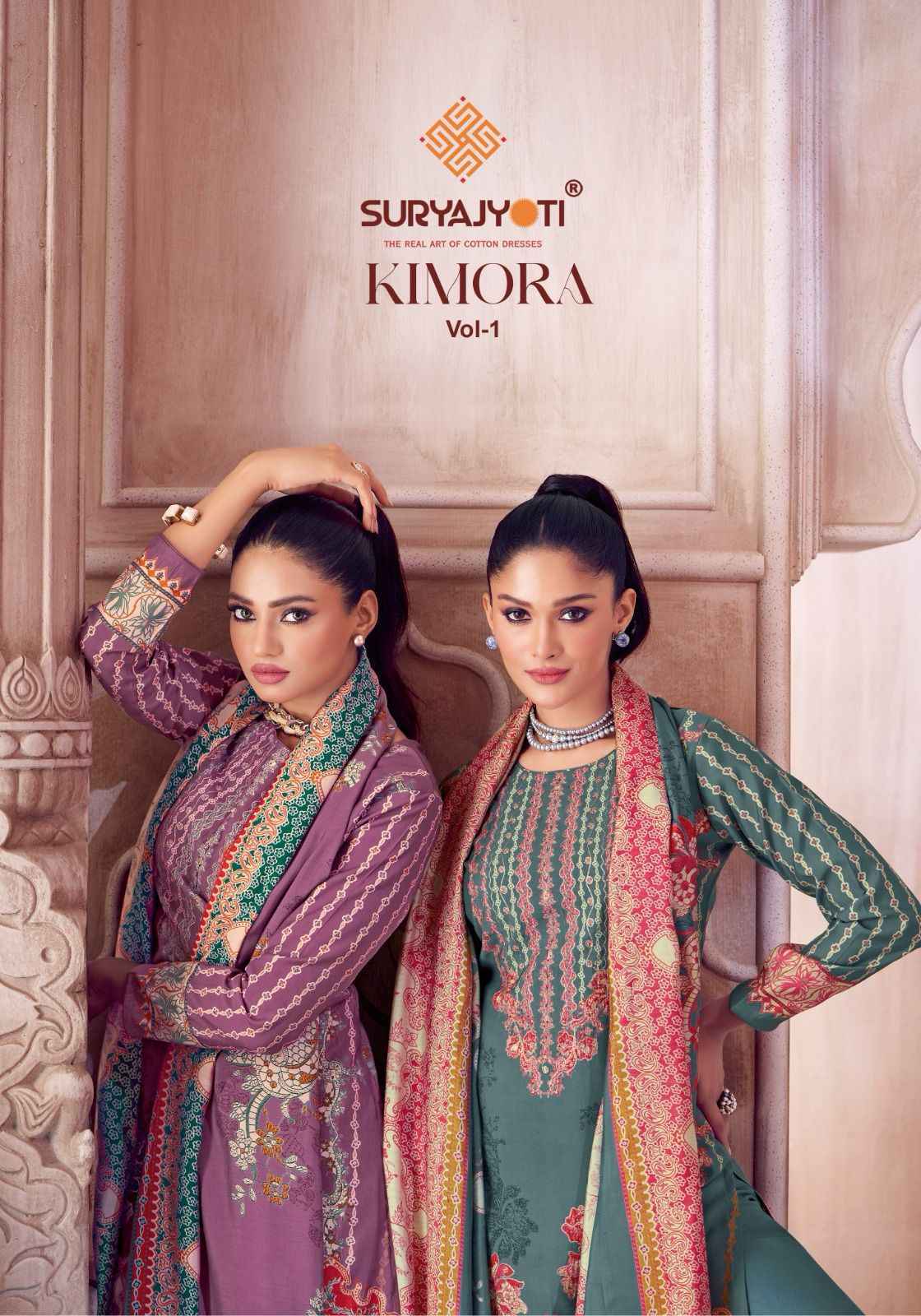 Suryajyoti Kimora Vol 1 Cotton Dress Material 6 pcs Catalogue