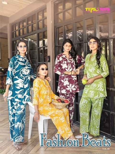 Tips & Tops Fashion Beats Vol 9 Reyon Co ord Set 6 pcs Catalogue
