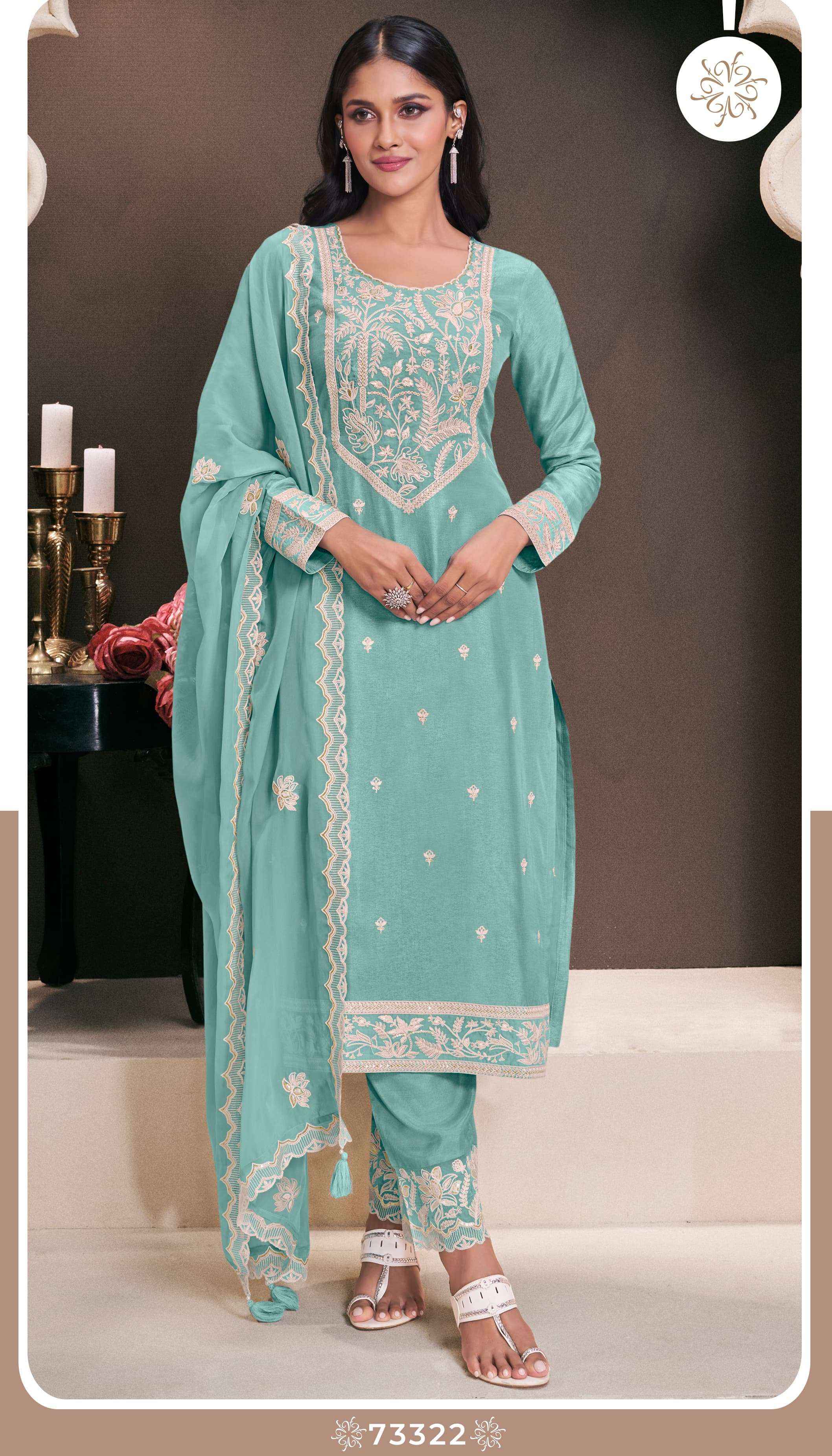 Vinay Fashion Kuleesh Indri Silk Dress Material 4 pcs Catalogue