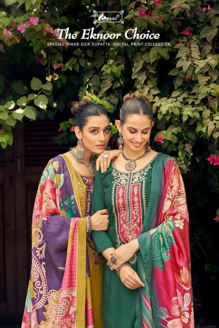 Kesar The Eknoor Choice Viscouse Musline Dress Material 4 pcs Catalogue