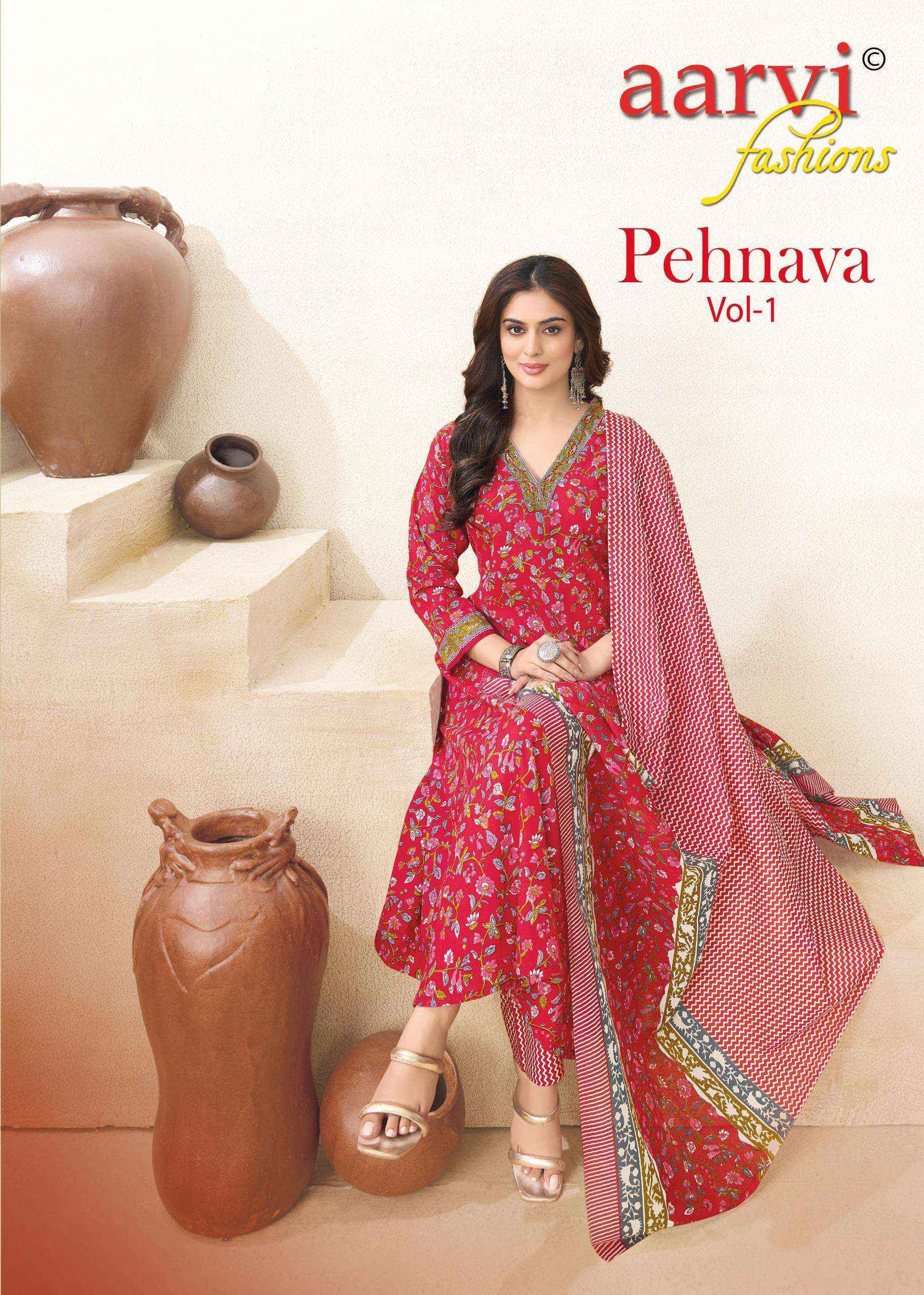 Aarvi Fashion Pehnava Vol-1 Radymade Cotton Dress (8 pcs Catalogue)