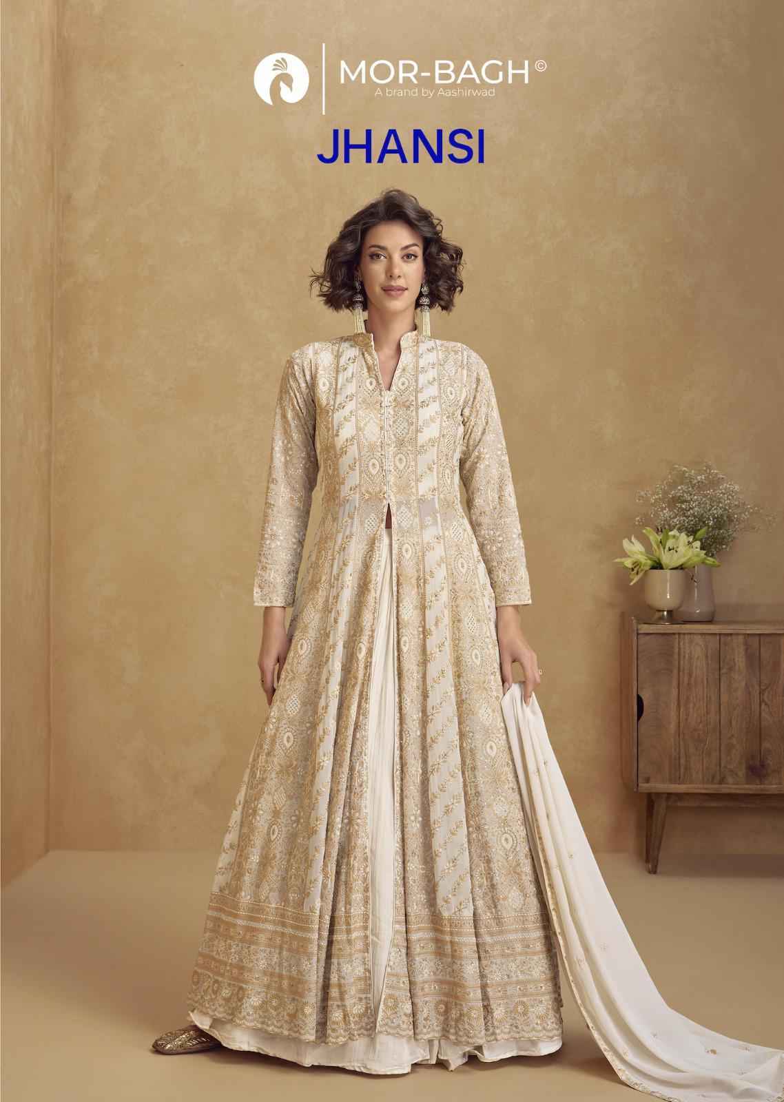 Aashirwad Creation Mor Bagh Jhansi Readymade Georgette Dress (3 pcs Catalogue)
