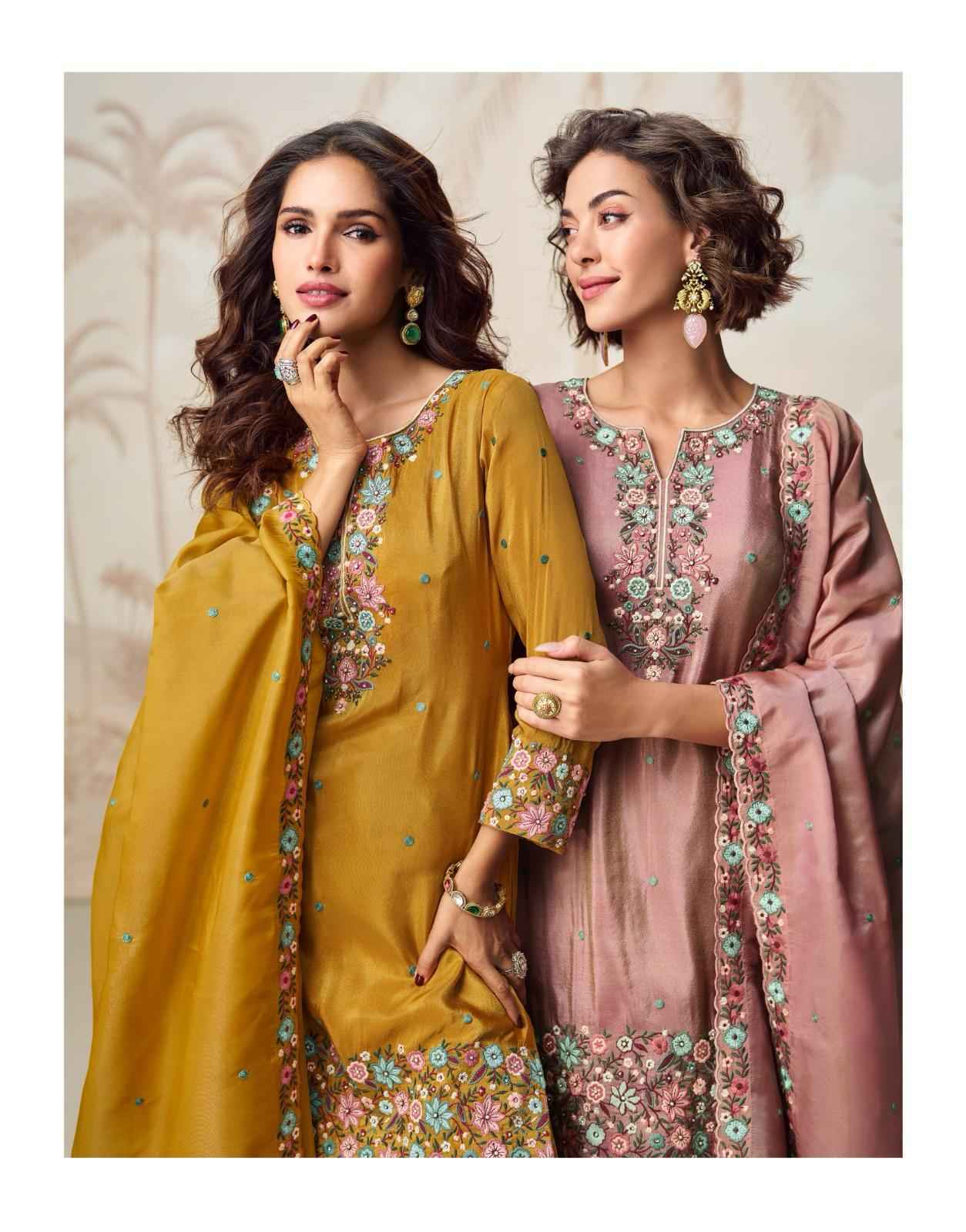 Aashirwad Creation Nagma Readymade Simmer Silk Dress 2 pcs Catalogue