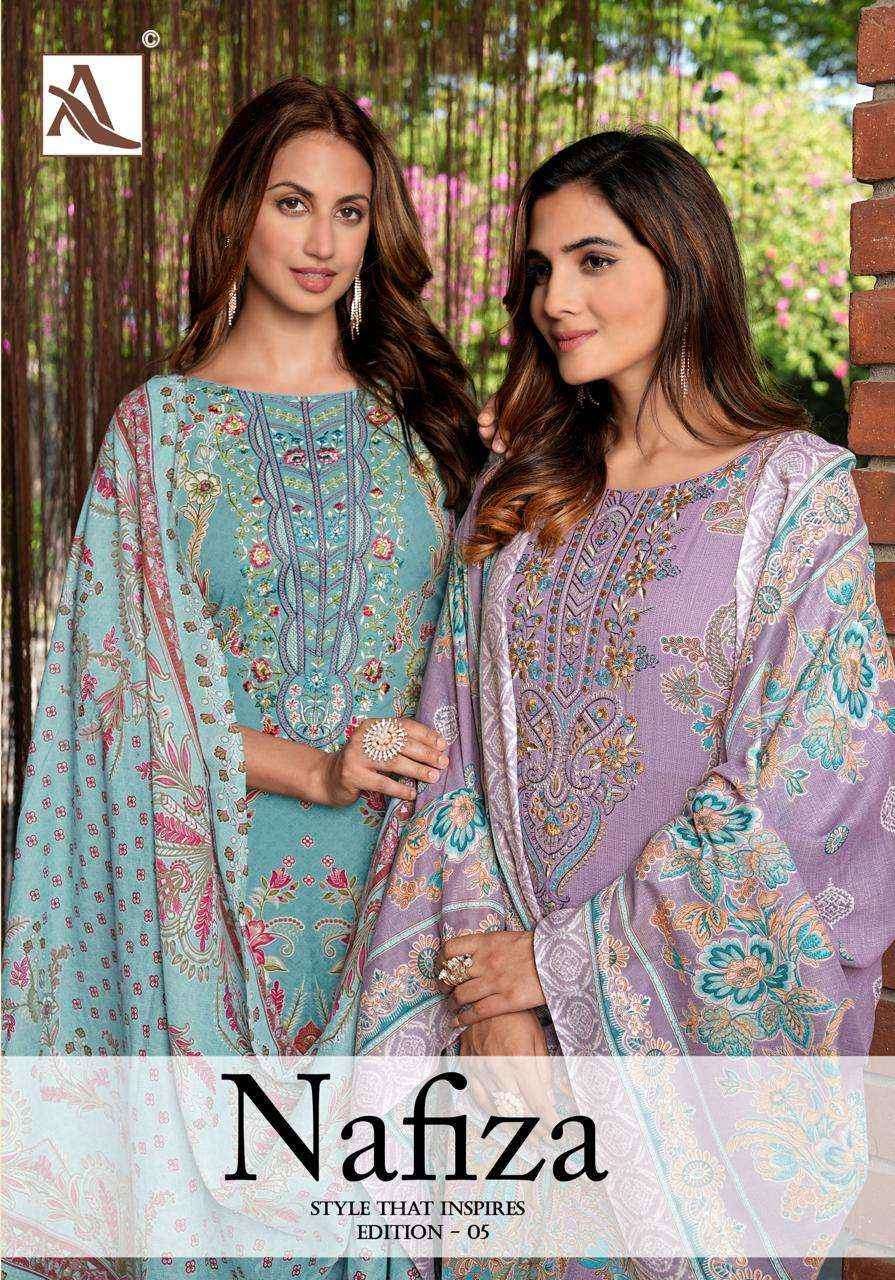 Alok Nafiza Editon-5 Cambric Cotton Dress Material (8 pcs Catalogue)