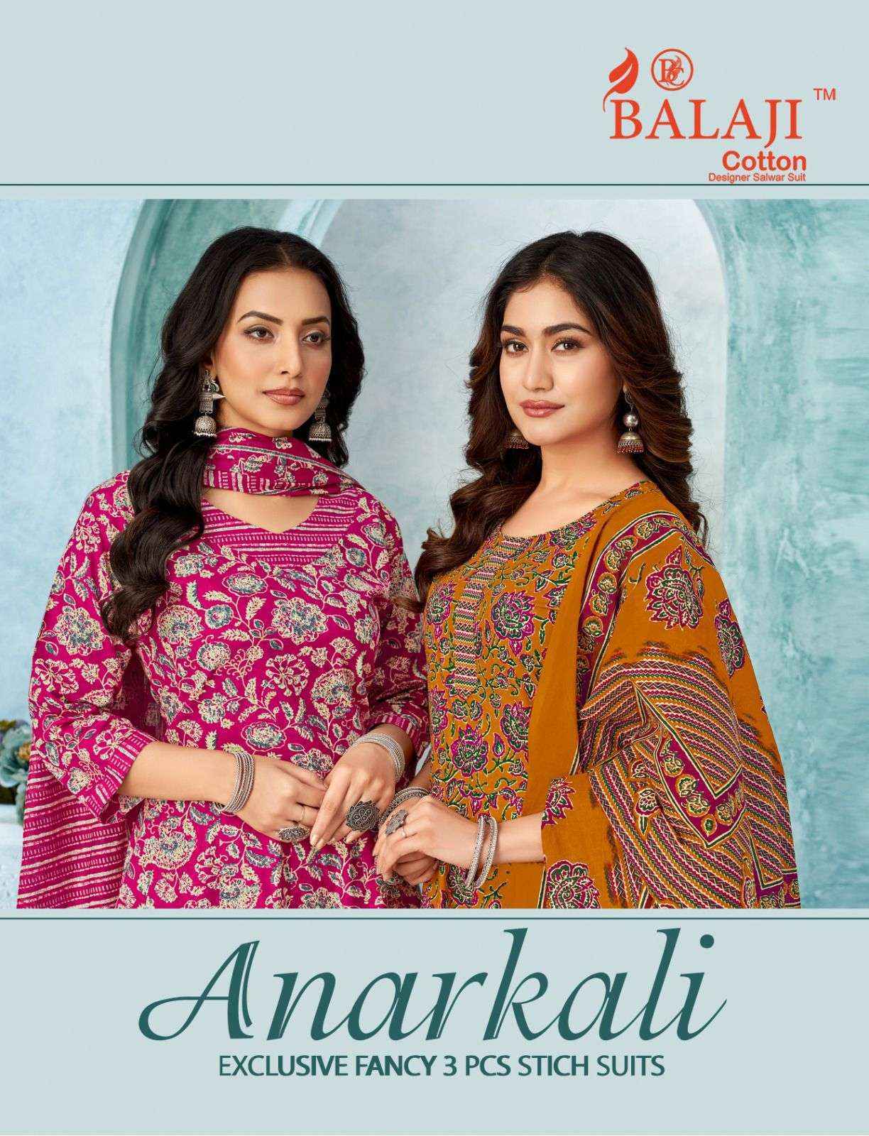 Balaji Anarkali Cotton Readymade Suit (8 pcs Catalogue)