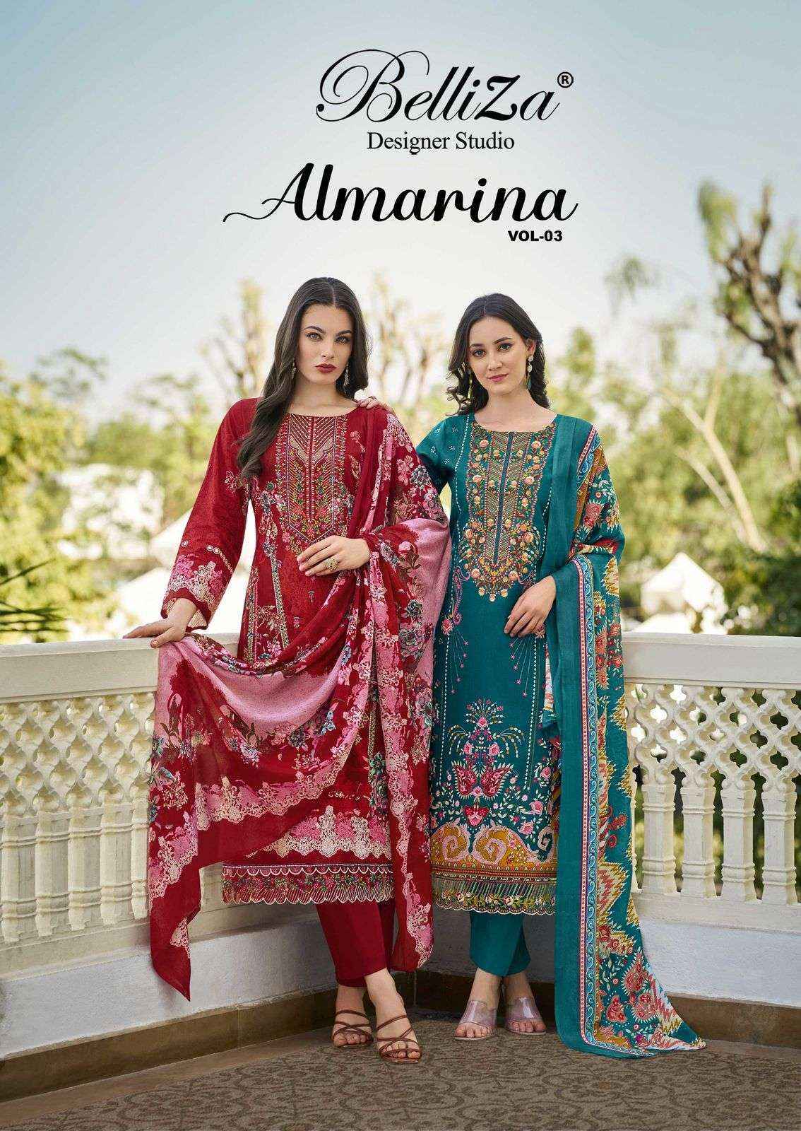 Belliza Almarina Cotton Dress Material (8 pcs Cataloge)