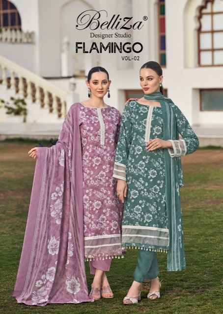 Belliza Flamingo Vol-22 Cotton Dress Material (6 pcs Catalogue)