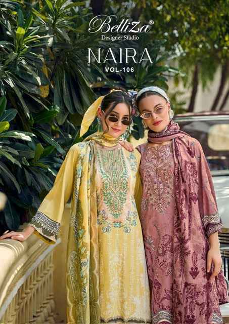 Belliza Naira Vol-106 Cotton Dress Material (8 pcs Cataloge)