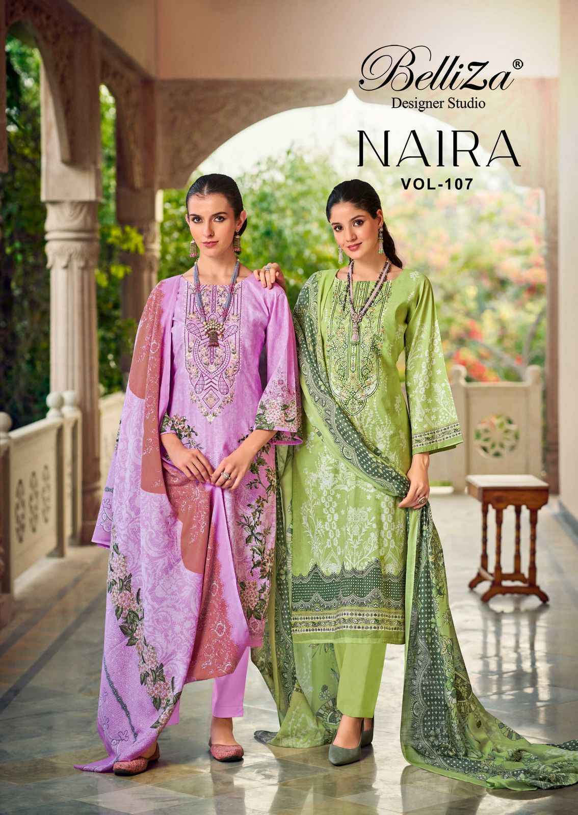 Belliza Naira Vol-107 Cotton Dress Material (8 pcs Cataloge)