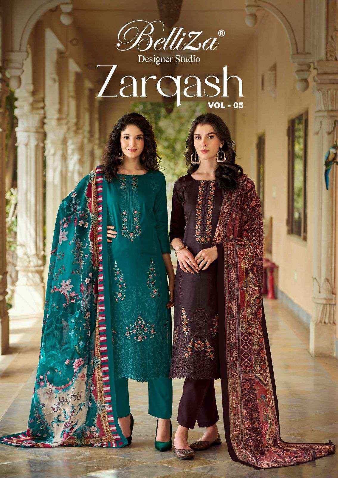 Belliza Zarqash Vol-5 Jam Cotton Dress Material (6 pcs Catalogue)