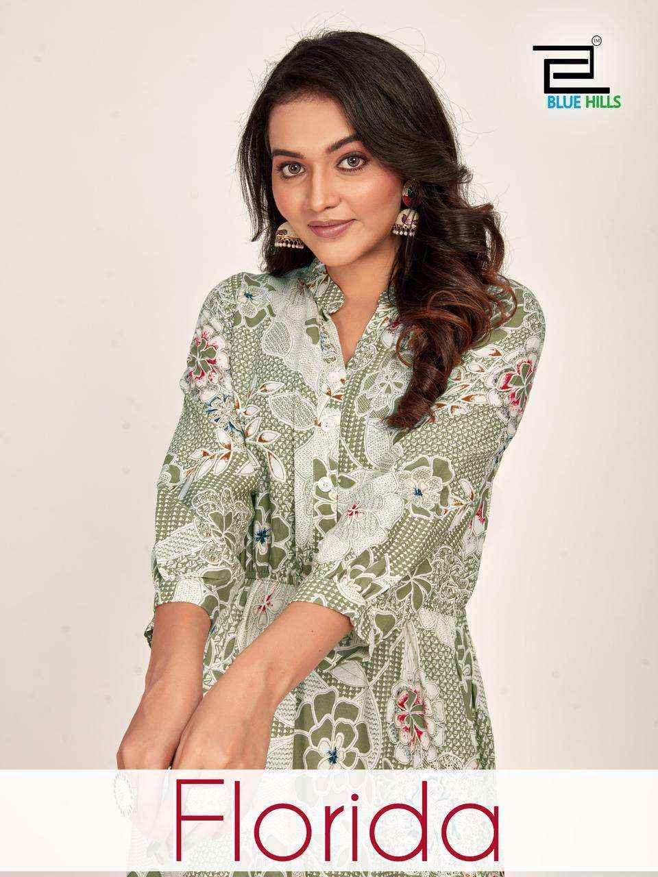 Blue Hills Florida Rayon gown 2 pcs Catalogue